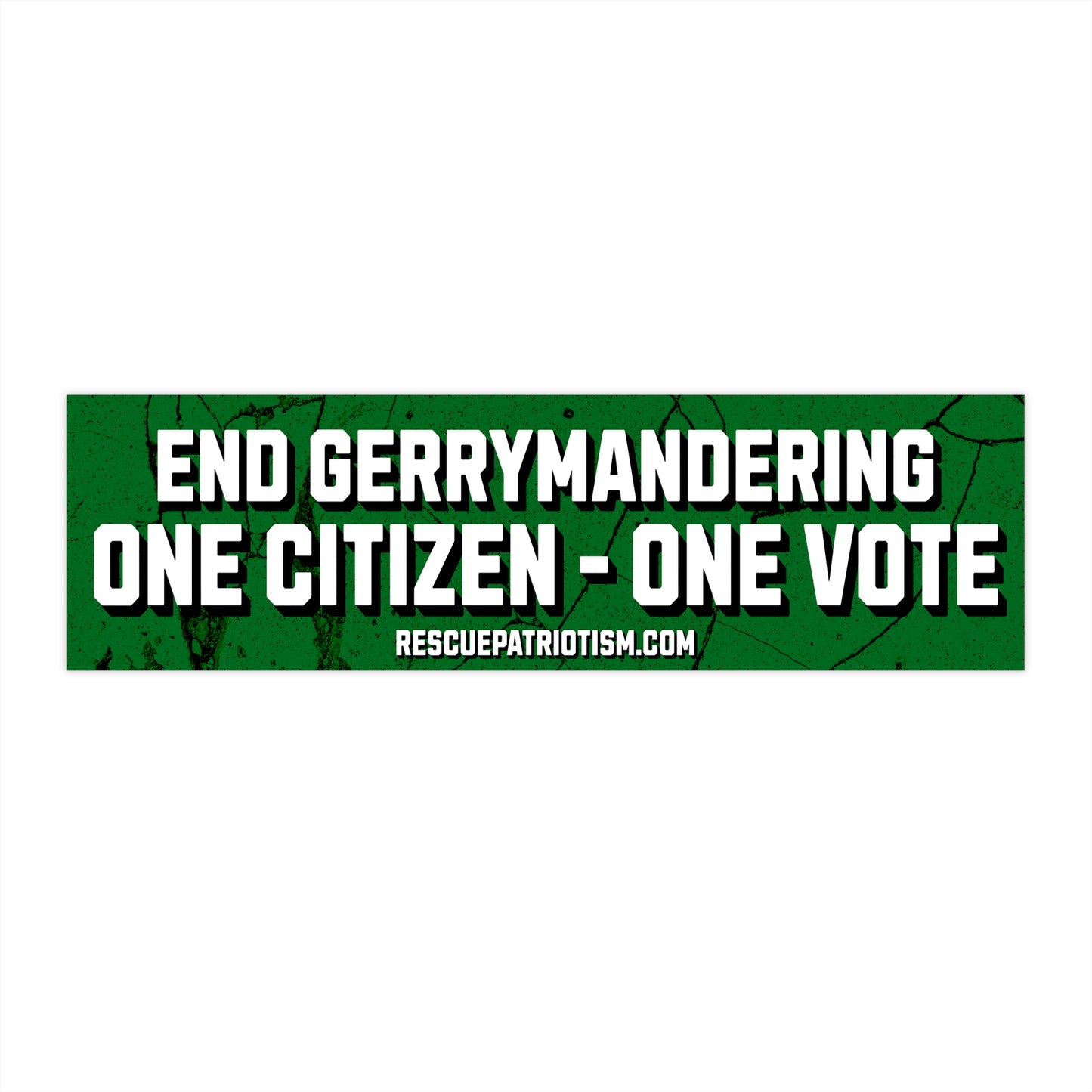 "End Gerrymandering - One Citizen - One Vote" 11"x3" Bumper Sticker