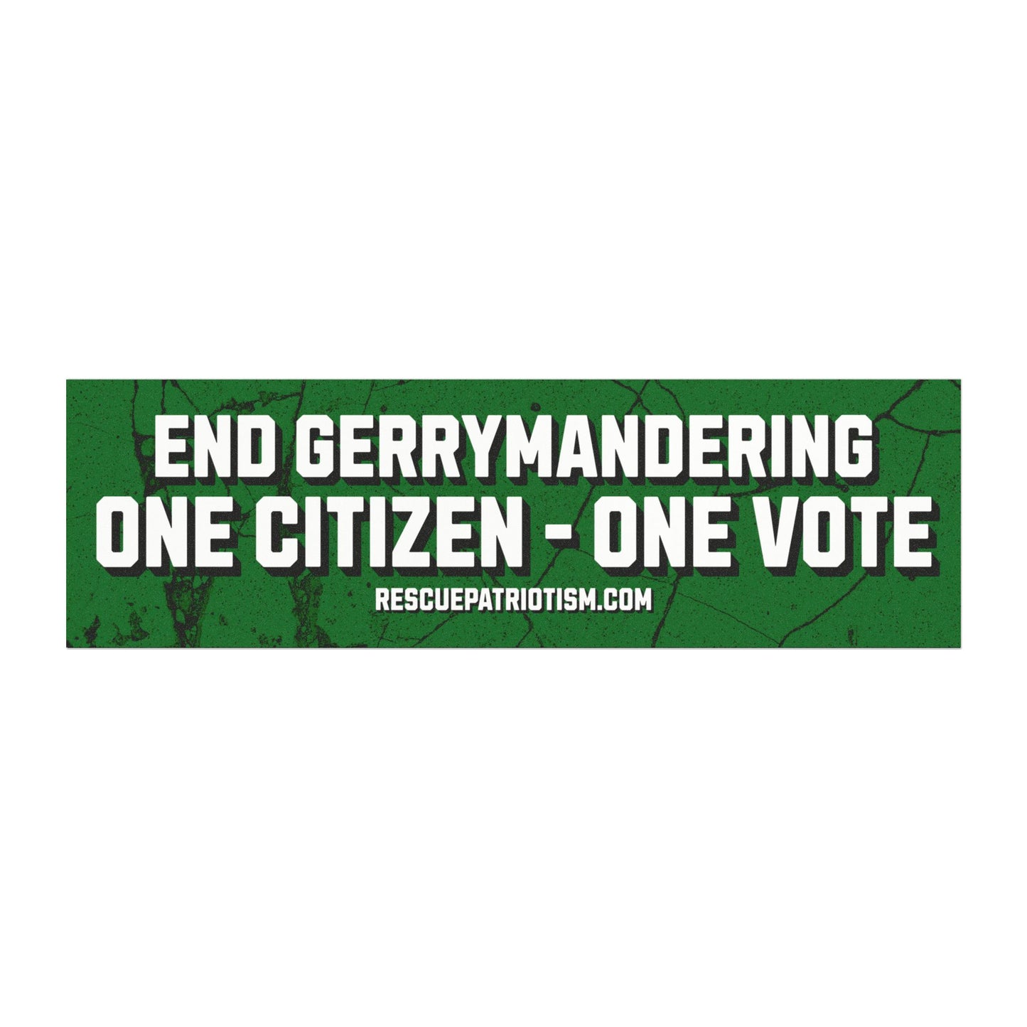"End Gerrymandering - One Citizen - One Vote" 10"x3" Bumper Magnet