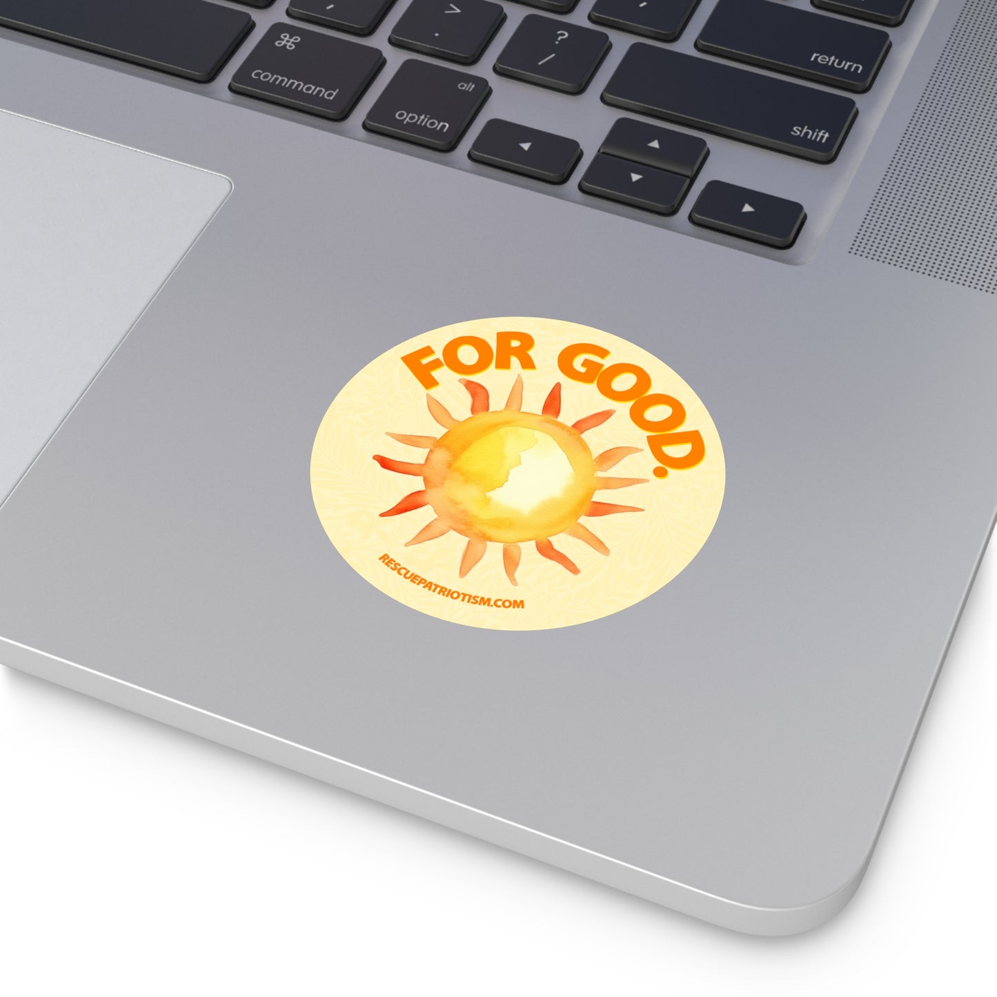 "For Good." 3" or 5" Round Vinyl Stickers