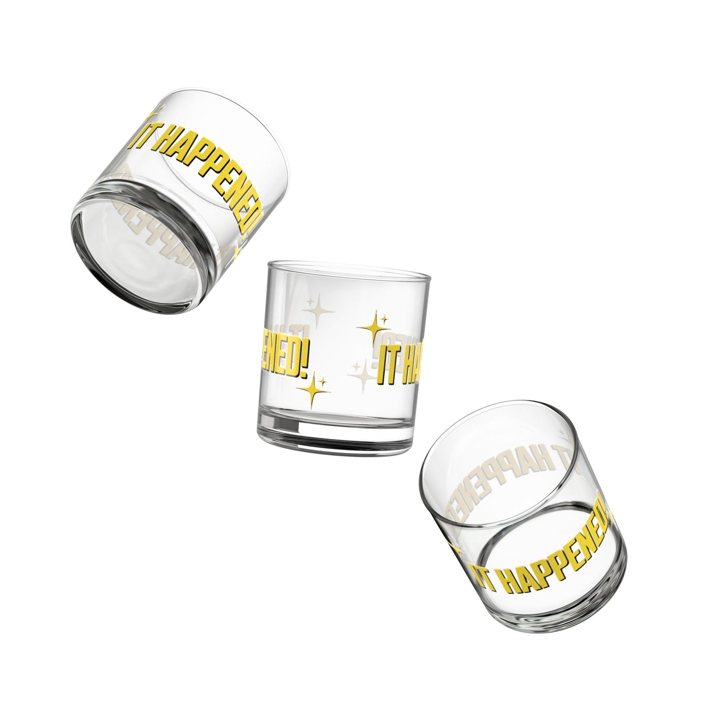 "It Happened!" Rocks Glass, 10oz