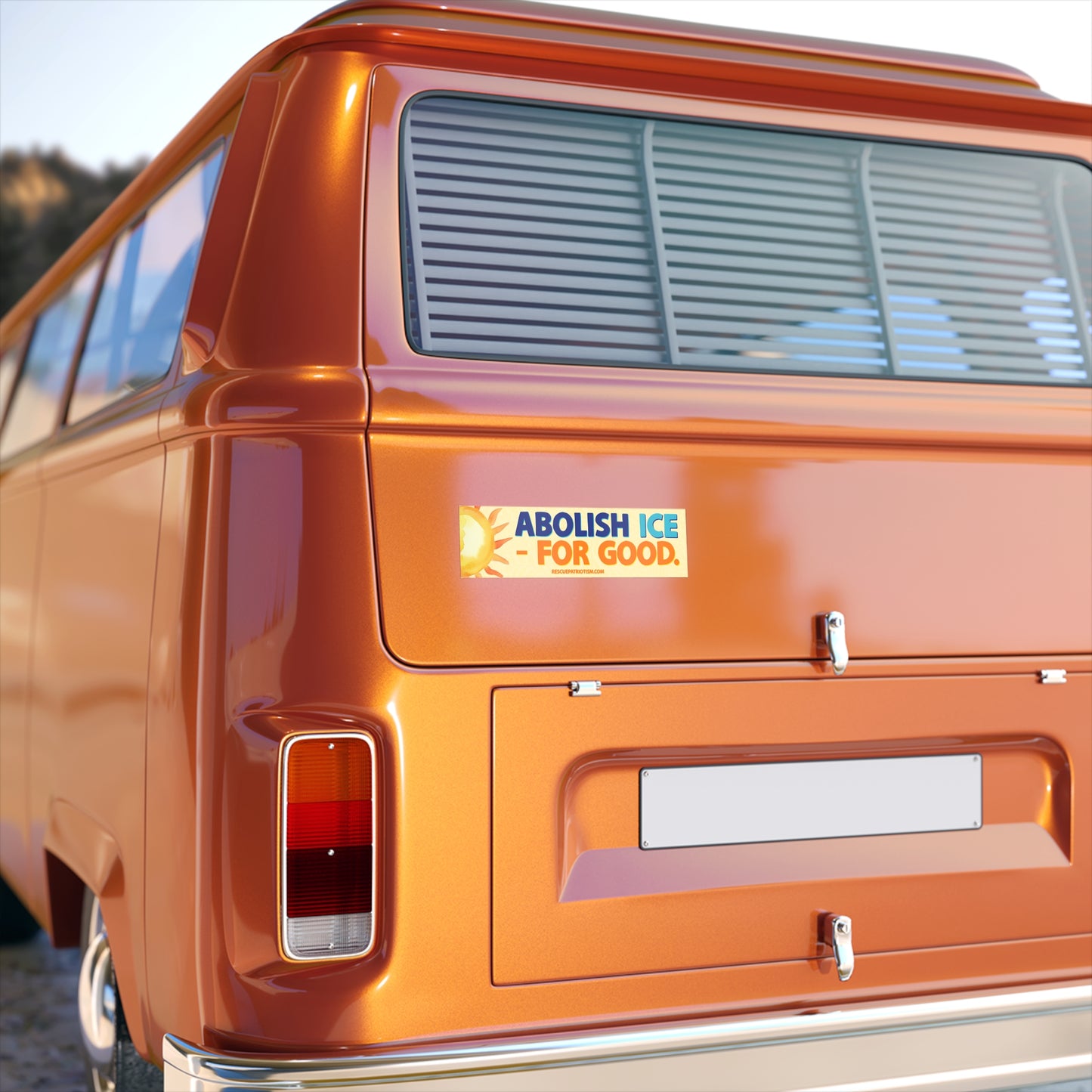 "Abolish ICE - For Good." 11"x3" Bumper Sticker