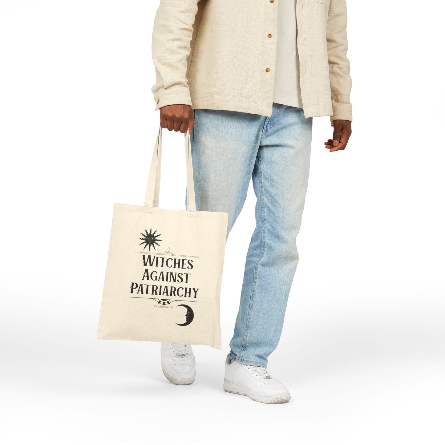 "Witches Against Patriarchy" Cotton Canvas Tote Bag