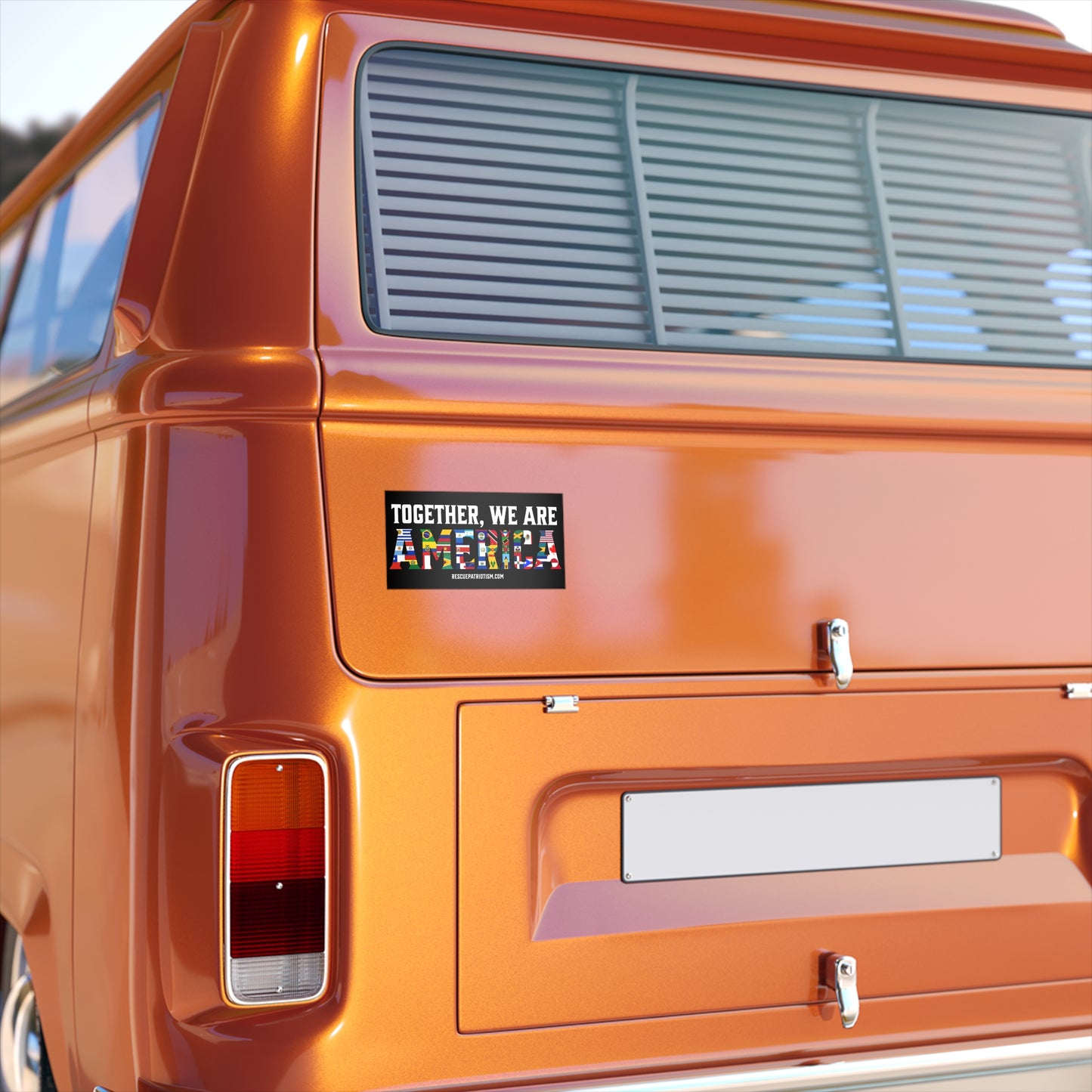 "Together, We Are America" 7.5"x3.75" Bumper Sticker