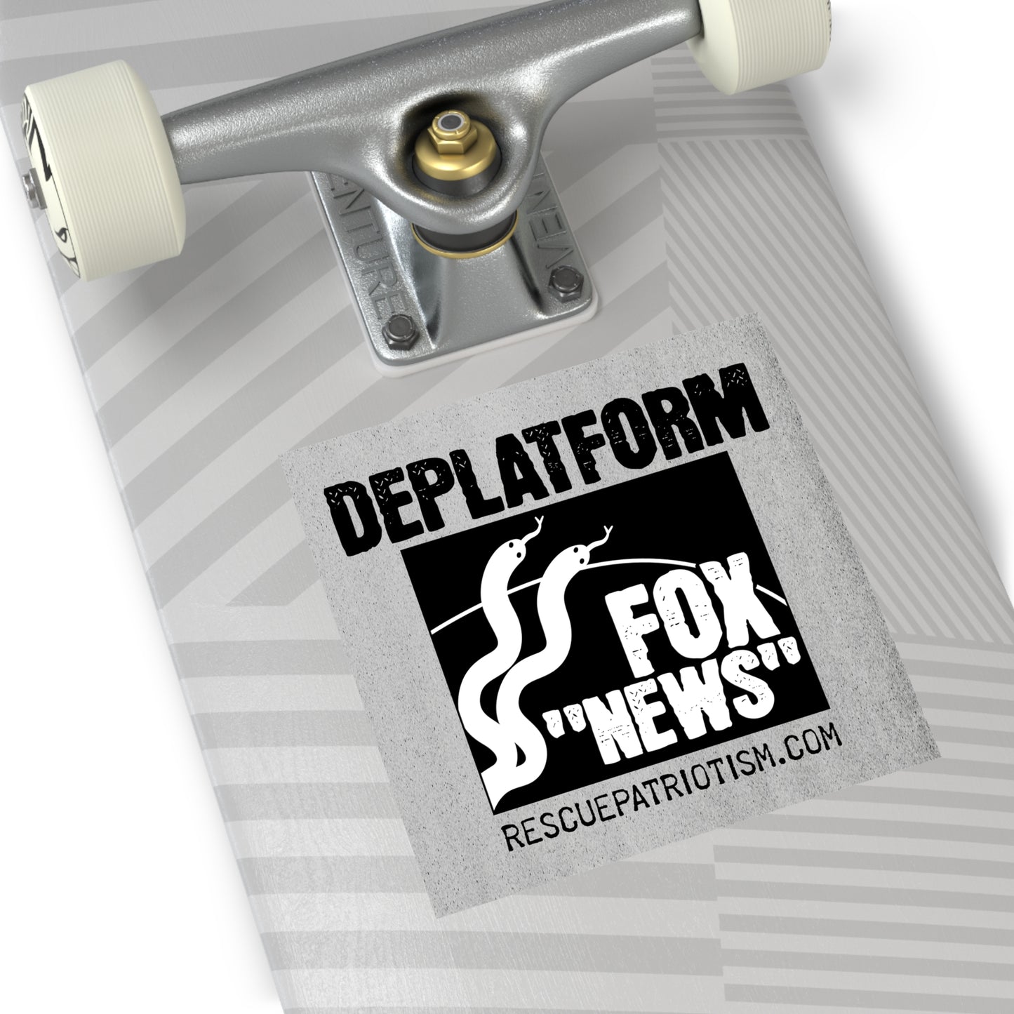 "Deplatform Fox 'News'" 3.5" or 5" Square Vinyl Sticker