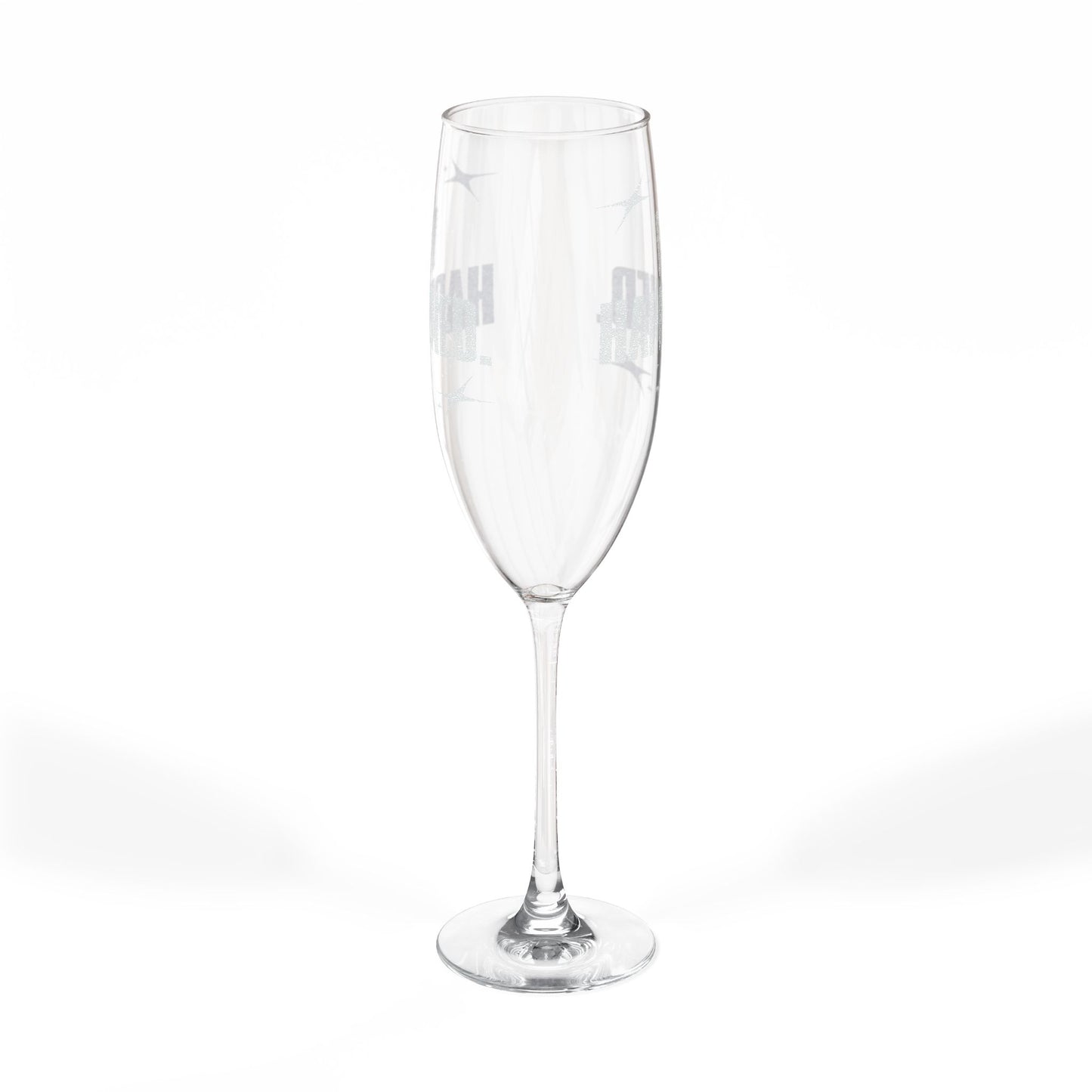 "It Happened." Engraved Champagne Glass, 8oz (INCLUDES ONE GLASS ONLY)