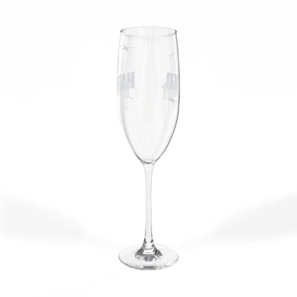 "It Happened." Engraved Champagne Glass, 8oz (INCLUDES ONE GLASS ONLY)