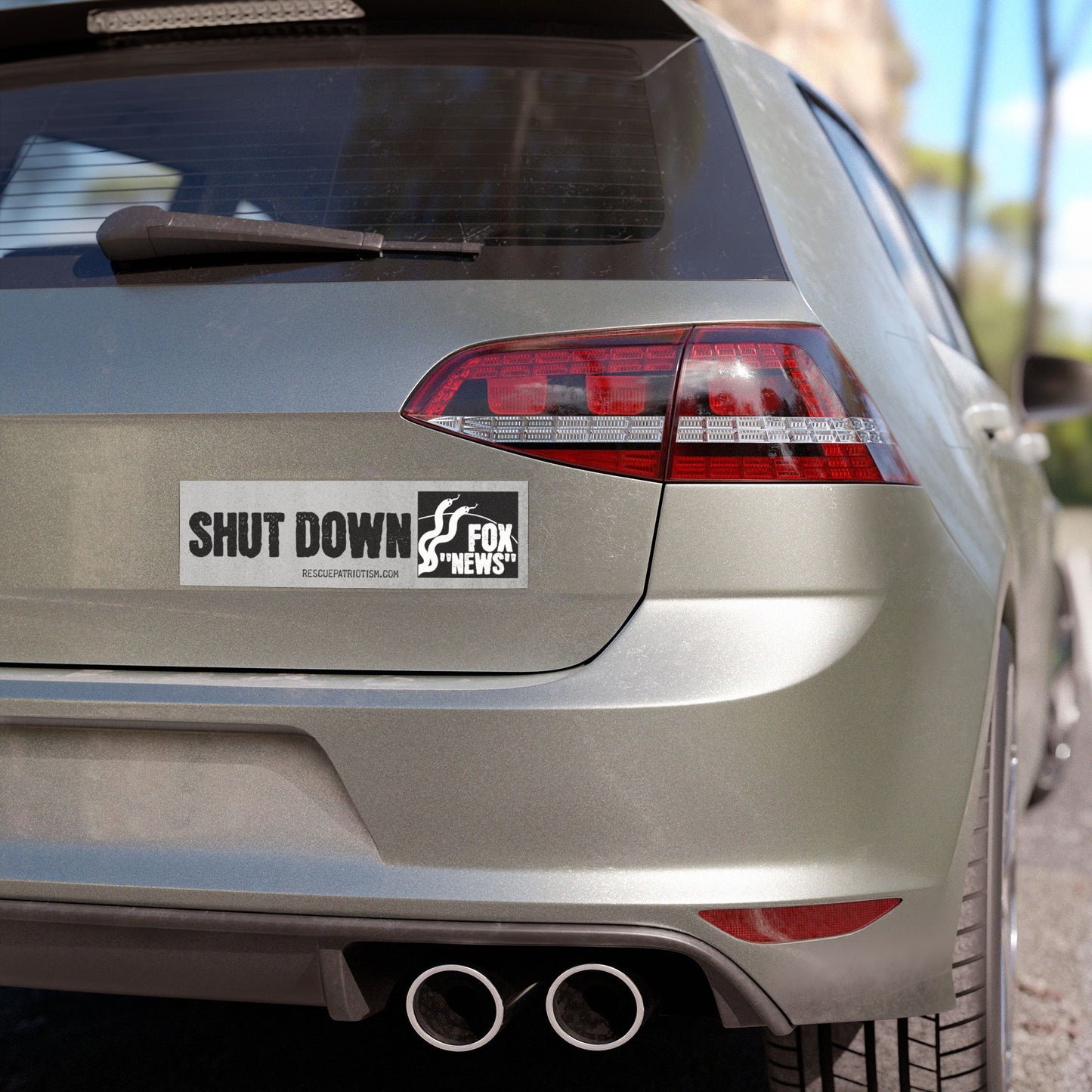 "Shut Down Fox 'News'" 10"x3" Bumper Magnet