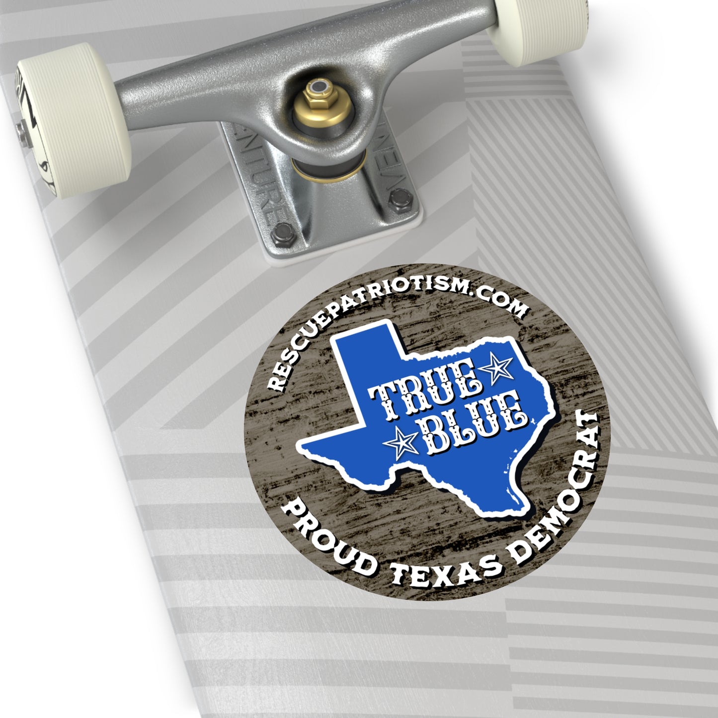 "Proud Texas Democrat" 3" or 5" Round Vinyl Sticker