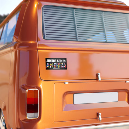 "Juntos Somos America" 7.5"x3.75" Bumper Sticker