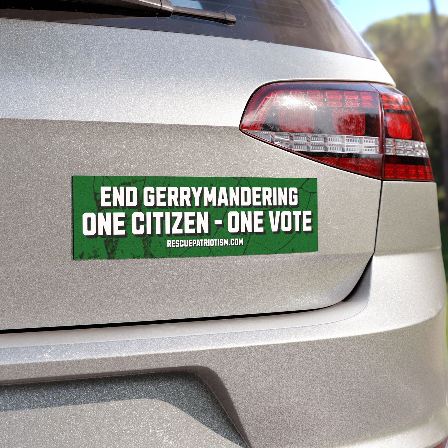 "End Gerrymandering - One Citizen - One Vote" 10"x3" Bumper Magnet