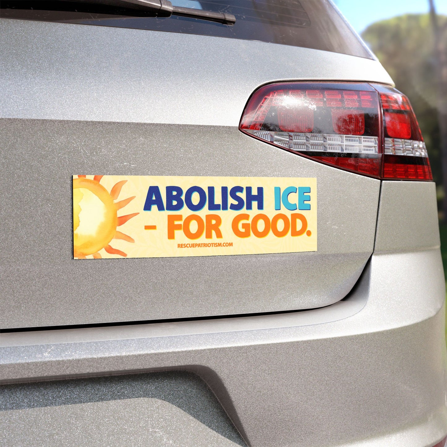 "Abolish ICE - For Good." 10"x3" Bumper Magnet