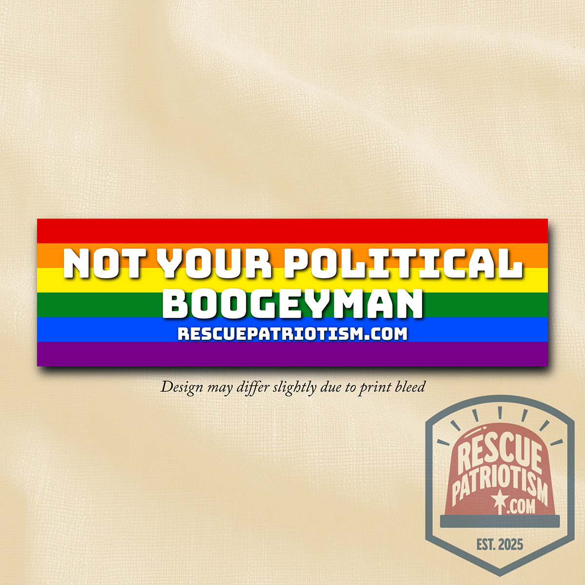 "Not Your Political Boogeyman" 11"x3" Bumper Sticker