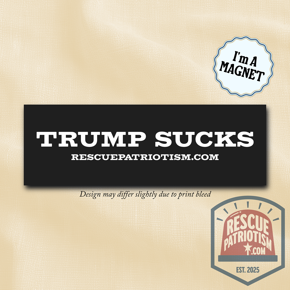 "Trump Sucks" 10"x3" Bumper Magnet