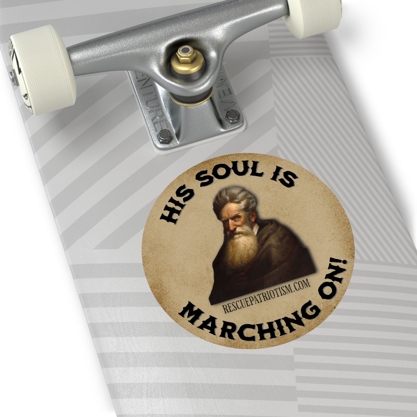 John Brown "His Soul is Marching On!" 3" or 5" Round Vinyl Sticker