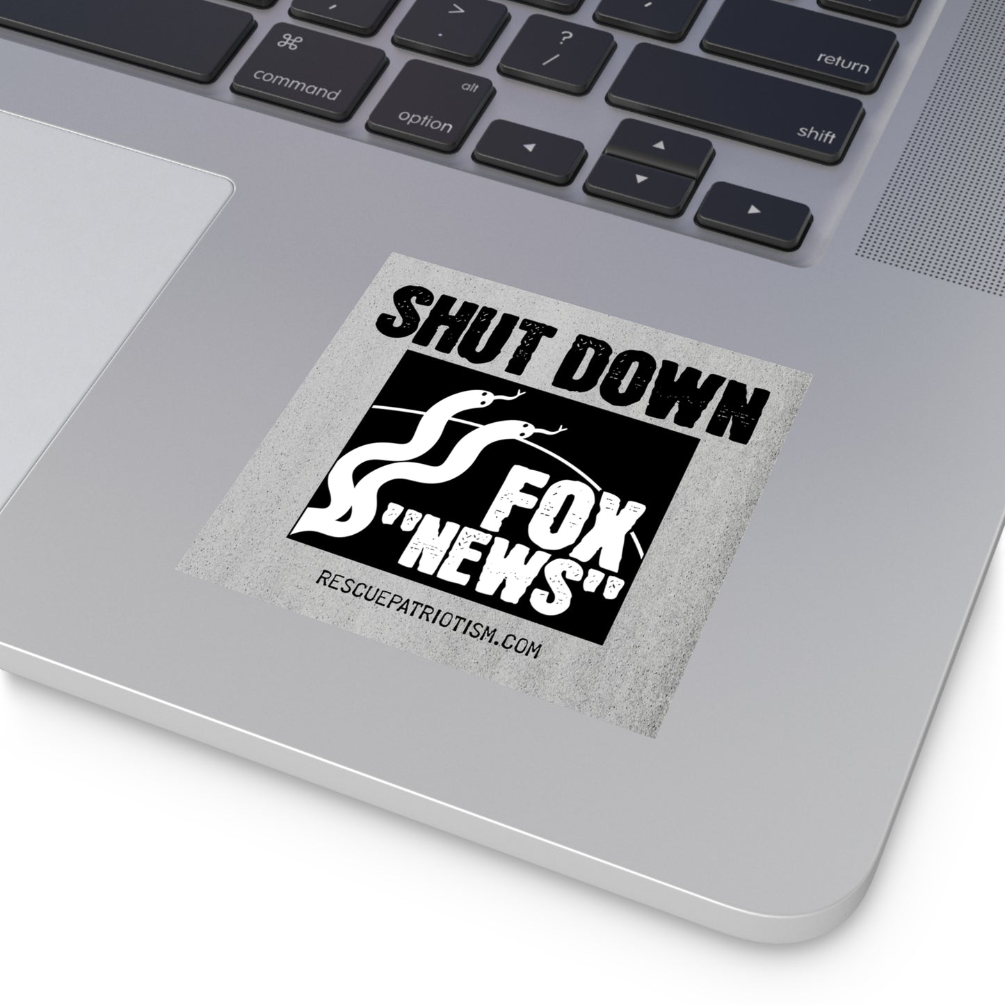 "Shut Down Fox 'News'" 3.5" or 5" Square Vinyl Sticker