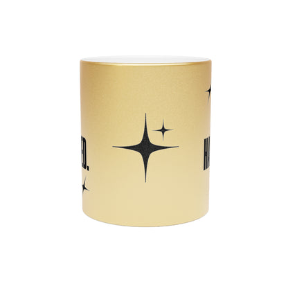 "It Happened." Gold Metallic Mug, 11 oz