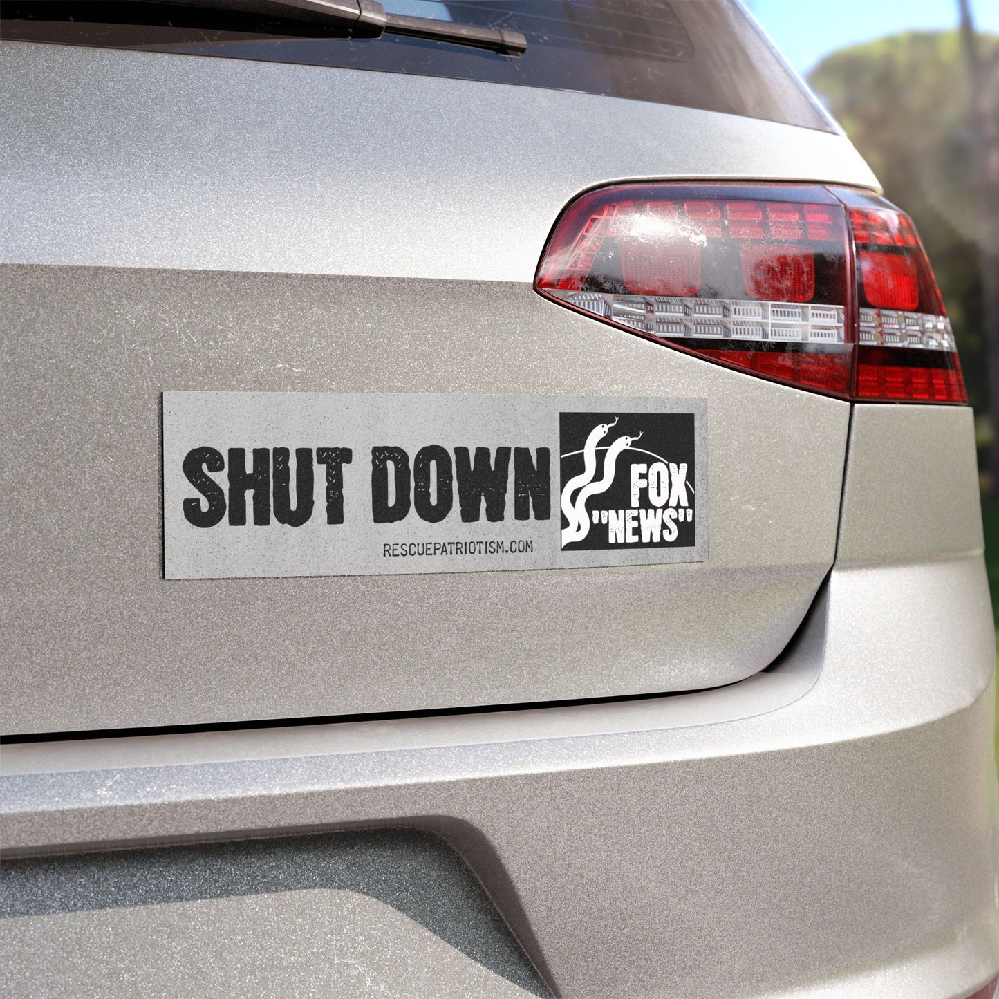 "Shut Down Fox 'News'" 10"x3" Bumper Magnet