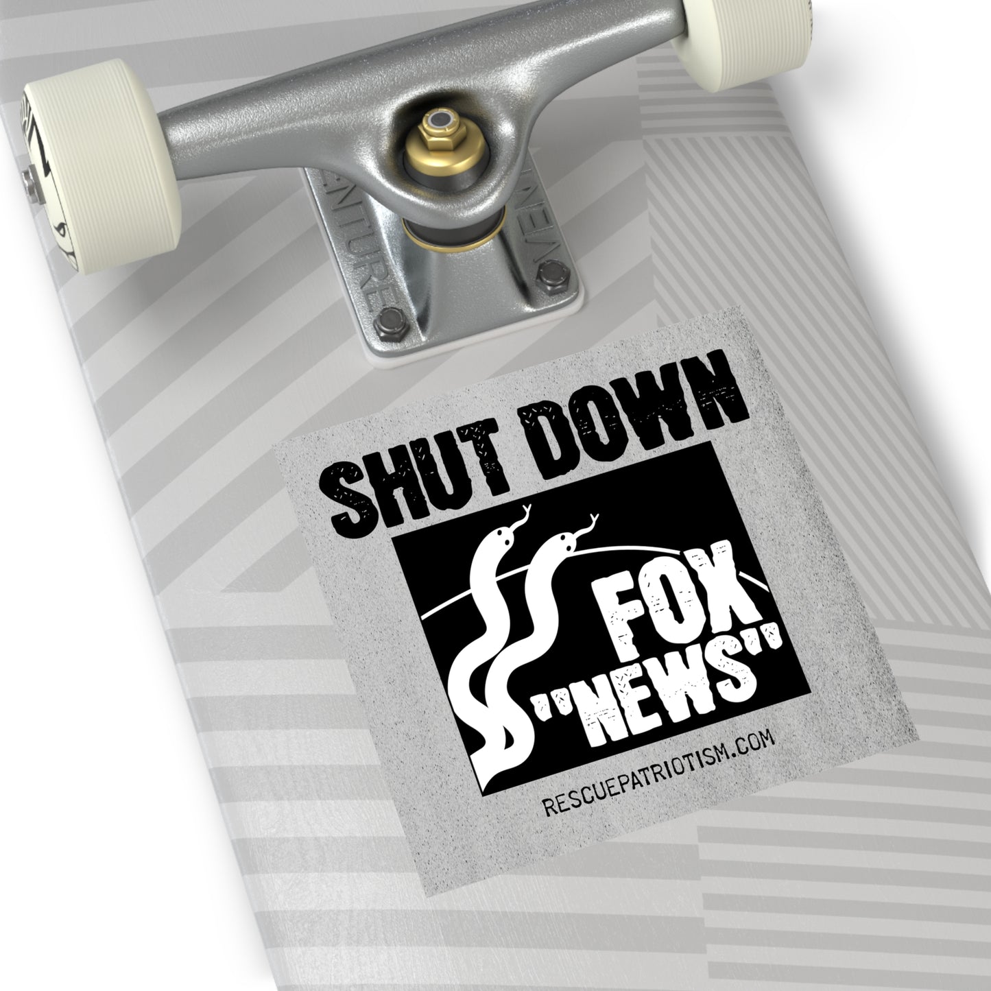 "Shut Down Fox 'News'" 3.5" or 5" Square Vinyl Sticker