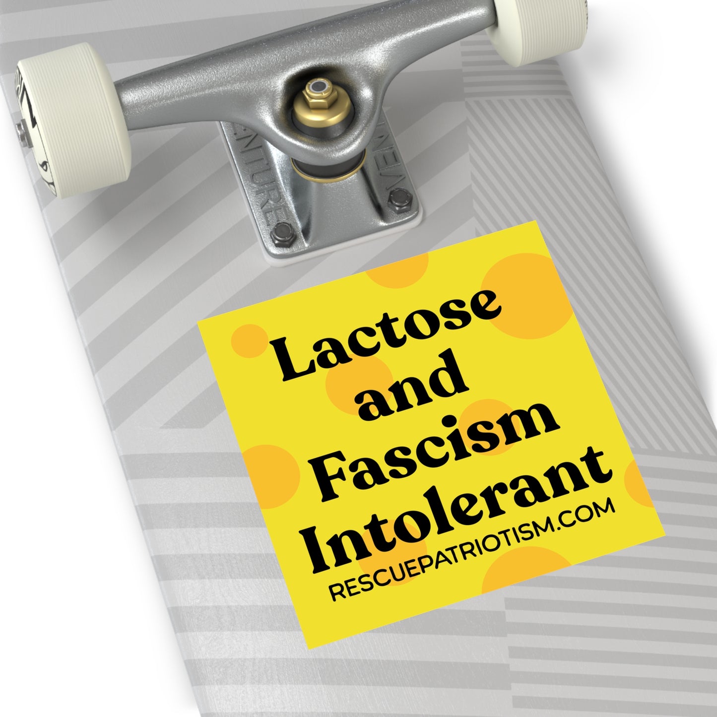 "Lactose and Fascism Intolerant" 3.5" or 5" Square Vinyl Sticker