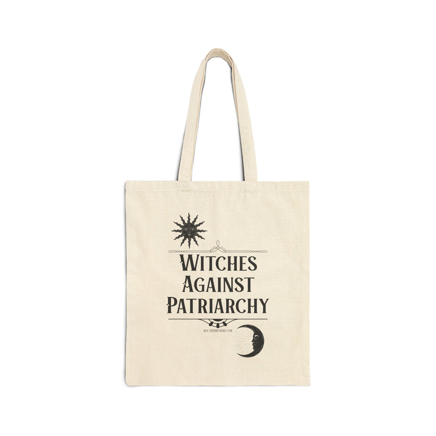 "Witches Against Patriarchy" Cotton Canvas Tote Bag
